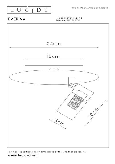 Lucide EVERINA - Flush ceiling light - Ø 23 cm - LED Dim. - CCT - 2200K/6500K - Black